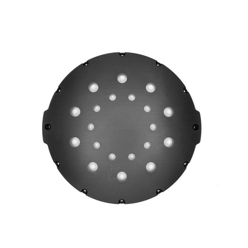 [101518] 8" Aluminium End Cap with 10x M14 - 10x M10